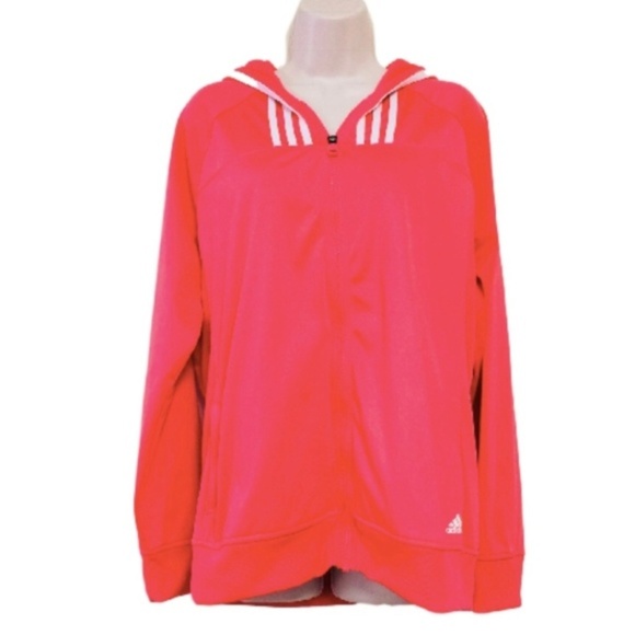 ADIDAS Climalite Bright Coral Athletic Jacket XL - Picture 1 of 6
